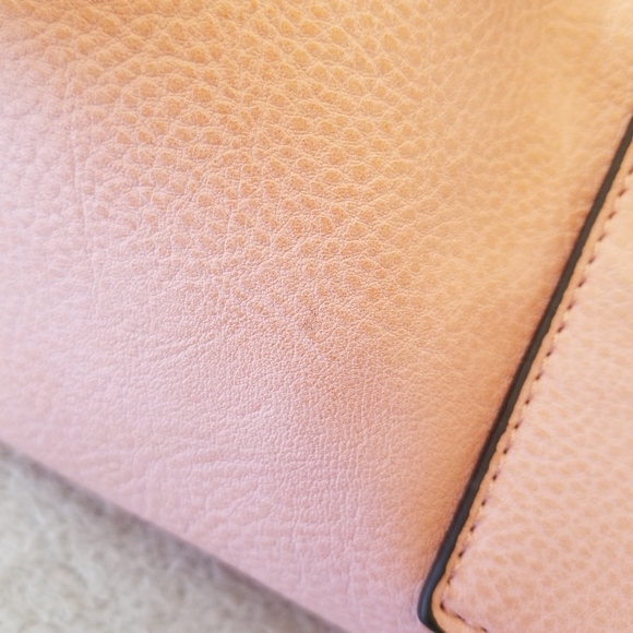 Pink Faux Leather Tote Bag with Tassels - Picture 10 of 13